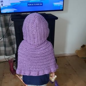 Hand crocheted Cape size 2-4
